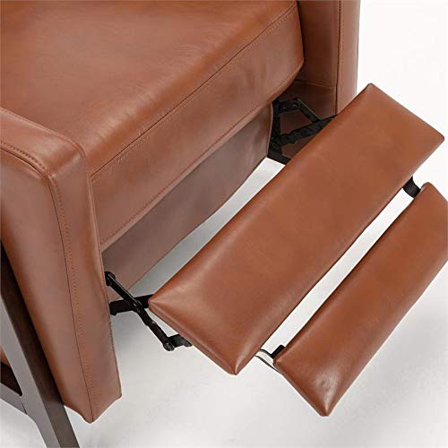 Comfort Pointe Maxton Caramel Push Back Faux Leather Recliner