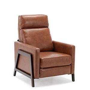 Comfort Pointe Maxton Caramel Push Back Faux Leather Recliner