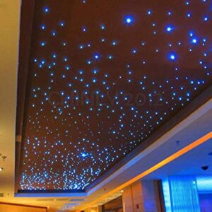 CHINLY 16W Twinkle 550pcs 13.1ft 0.03in RGBW Bluetooth APP/Remote LED Fiber Optic Star Ceiling Lights Kit +Adapter+Cigarette Lighter for Car/Home Theater