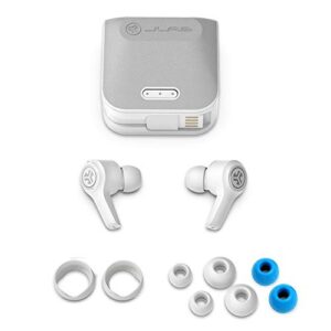 JLab JBuds Air Executive True Wireless Bluetooth Earbuds + Charging Case - White - C3 Calling with Dual Microphones - Long Travel Playtime - Bluetooth 5.0 Connection - 3 EQ Sound Settings…