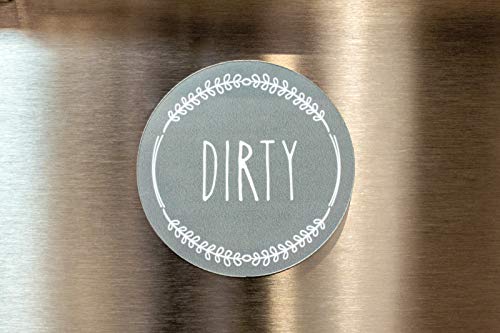 Dishwasher Magnet Clean Dirty Sign, Farmhouse Rustic Clean Dirty Magnet for Dishwasher, Dirty Clean Dishwasher Magnets, Dishwasher Clean Dirty Sign, Double-Sided Strong/Non Scratch