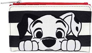 loungefly disney 101 dalmatians striped faux leather wallet