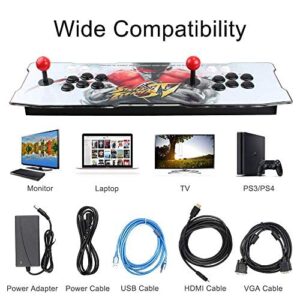XFUNY. Arcade Game Console 1080P 3D & 2D Games 8000 in 1 Pandora's Box 3D 2 Players Arcade Machine with Arcade Joystick Support Expand Games for PC / Laptop / TV / PS3 (B)