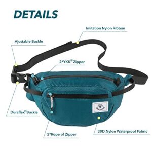 4Monster Hiking Waist Packs Portable,Water Resistant Fanny Pack Bags Lightweight with Adjustable Strap for Outdoor, Workout,Running,Hiking,Traveling,Biking,Camping and Fishing (Blue, 2L)