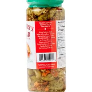 Central Grocery Olive Salad - 16oz (Pack of 2) Perfect for Muffulettas, Sandwiches, Pizza Toppings, Pastas, Hot Dog Topper and More