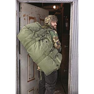 u.s. military surplus zip duffel bag, used, olive drab