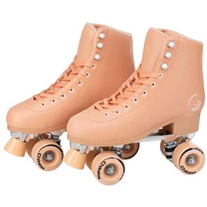 c seven c7skates cute roller skates for girls and adults (peachy keen, women's 9 / men's 8)