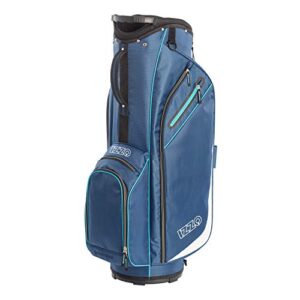 izzo golf izzo ultra-lite cart golf bag with single strap & exclusive features, navy blue/light blue