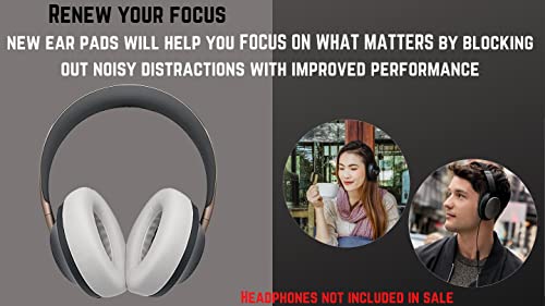 Premium Replacement NC700 Ear Pads / NC700 UC Pads Cushions Compatible with Bose NC700 Headphones/Bose Noise Cancelling 700 Headphones/Bose NC700 UC Headphones (White). Great Comfort/Durability