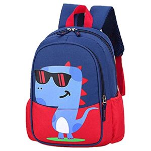 powofun kids toddler preschool travel backpack cool cute cartoon waterproof daypack (dinosaur red)
