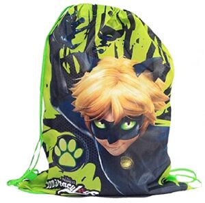 zag miraculous sports gym and swimwear bag with cat noir