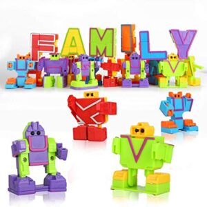 Siiziitoo 26 Pieces Alphabet Robots Toys for Kids, Alphabots, Letters, ABC Learning Toys for Toddlers Education Toy, Carnival Prizes Classroom Rewards, Christmas Toys Gift