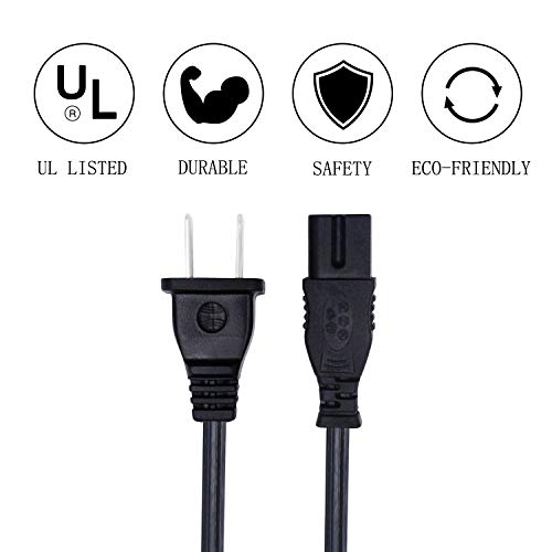 UL Listed AC Power Cord for Bose Wave Music System III IV AWRCC1 II CD-3000 CD-2000 AM/FM Radio CD Player Replacement 8ft AC Cable