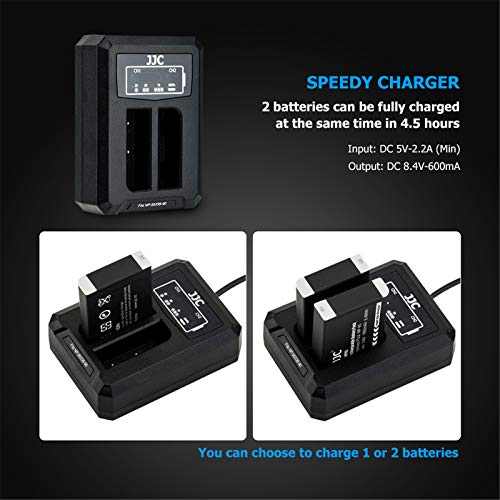 USB Dual Battery Charger for Fujifilm NP-95 FinePix X100 X100S X-S1 X30 X100T FinePix Real 3D W1 FinePix F31fd FinePix F30 and Ricoh DB-90 GXR GXR Mount A12 GXR P10