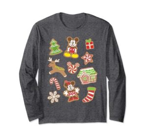 disney mickey and minnie christmas gingerbread cookies long sleeve t-shirt