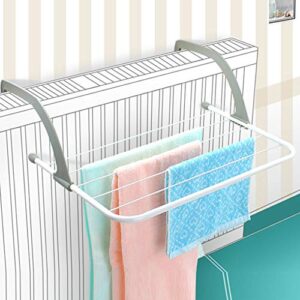 TOPINCN Balcony Retractable Folding Clothes Drying Rack Foldable Clothes Hanger for Indoor Outdoor Space Saver Racks