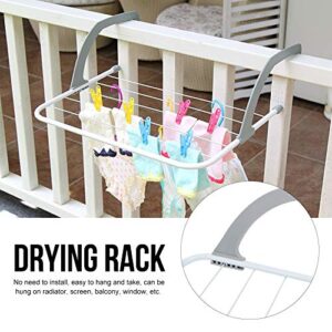 TOPINCN Balcony Retractable Folding Clothes Drying Rack Foldable Clothes Hanger for Indoor Outdoor Space Saver Racks