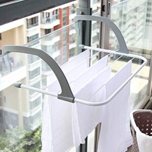 TOPINCN Balcony Retractable Folding Clothes Drying Rack Foldable Clothes Hanger for Indoor Outdoor Space Saver Racks