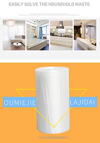 4 Gallon Small Trash Bags Bathroom Garbage Bags Clear Plastic Wastebasket Can Liners for Home and Office Bins,White degradable environmental protection bag,Thickening,100 Count