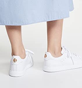 Tory Burch Women's Howell Court Sneakers, Titanium White/Titanium White, 7.5 Medium US