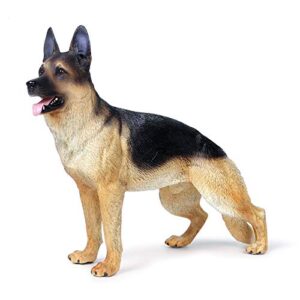 hiawbon 7.9 x 6.3 x 2.4 inch german shepherd dog simulation dog model for action figure accessories military soldiers mini animal figures adult gift