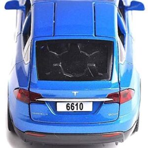 1:32 Scale Car Model X90 Tesla Alloy 1/32 Diecast Model Car w/Sound & Light Pull Back Model Mini Vehicles Toys for Kids Gift Tesla Lovers Collection