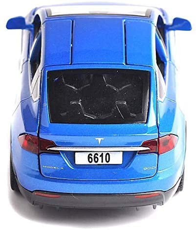 1:32 Scale Car Model X90 Tesla Alloy 1/32 Diecast Model Car w/Sound & Light Pull Back Model Mini Vehicles Toys for Kids Gift Tesla Lovers Collection