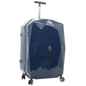 kensie Women's 3D Gemstone TSA Lock Hardside Spinner Luggage, Midnight Blue, 2 Piece Set (28"/20")