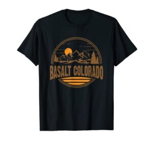 vintage basalt, colorado mountain hiking souvenir print t-shirt