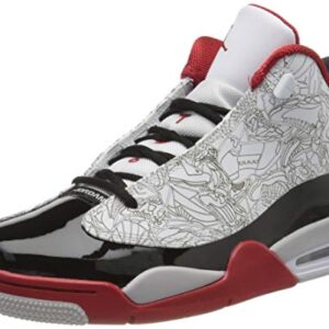 Nike Men's Air Jordan Dub-Zero Shoe, White Black Varsity Red Neutral Grey, 9.5