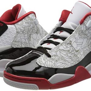 Nike Men's Air Jordan Dub-Zero Shoe, White Black Varsity Red Neutral Grey, 9.5