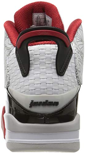 Nike Men's Air Jordan Dub-Zero Shoe, White Black Varsity Red Neutral Grey, 9.5