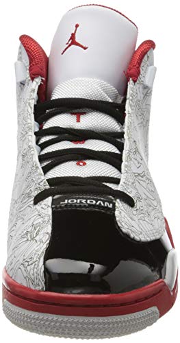 Nike Men's Air Jordan Dub-Zero Shoe, White Black Varsity Red Neutral Grey, 9.5