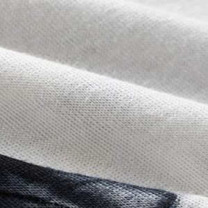 SweatyRocks Women's Round Neck Short Sleeve Casual Tie Dye Crop Top T-Shirt Grey XS