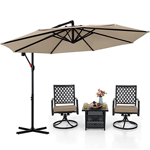 ABCCANOPY Cantilever Patio Umbrellas 9FT Khaki