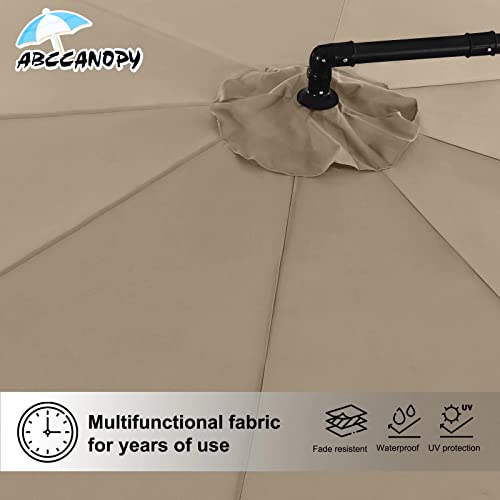 ABCCANOPY Cantilever Patio Umbrellas 9FT Khaki