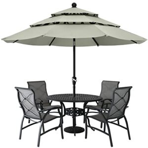 abccanopy patio umbrellas 3-tiers 11ft (light gray)