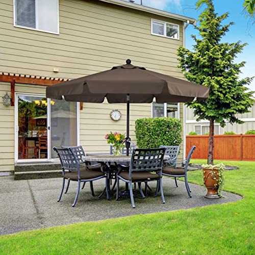 ABCCANOPY Premium Patio Umbrellas 9' Brown