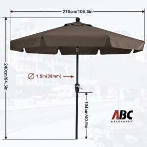 ABCCANOPY Premium Patio Umbrellas 9' Brown