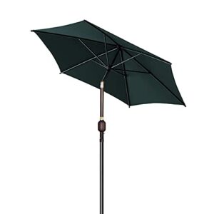 sundale outdoor 7.2 ft patio umbrella table market umbrella with push button tilt, polyester umbrella for garden, deck, backyard, pool (black)