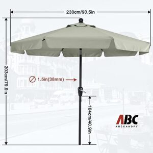 ABCCANOPY Premium Patio Umbrellas 7.5' Light Gray