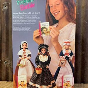 American Stories Pioneer Barbie with Western Promise Book.