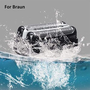 Shaver Foil & Cutter Blade for Braun Series 3 32S 320S-4 340S-4 350CC-4 330S-4 Silver