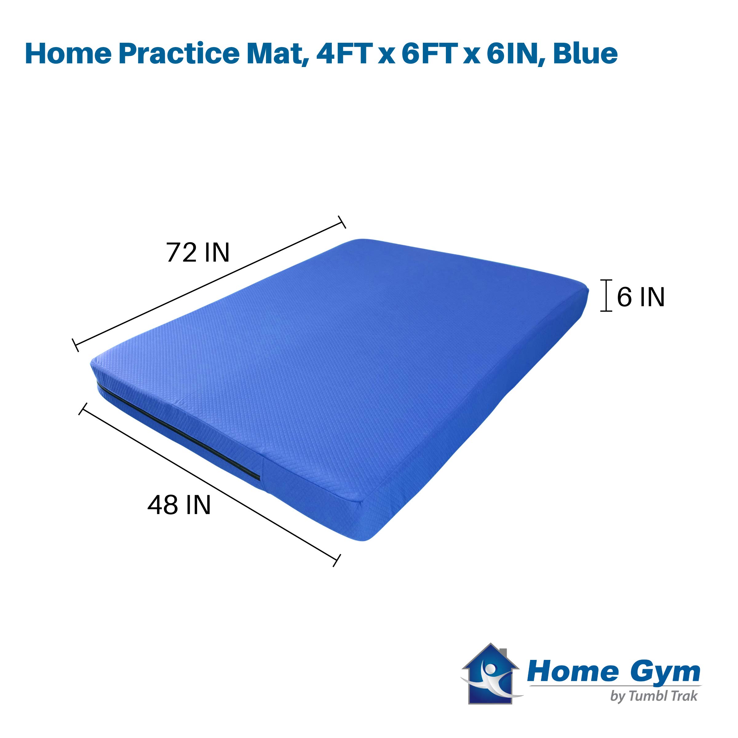Tumbl Trak Home Practice Mat (Blue), 4ft x 6ft x 6in, HPM-466blue