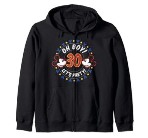 disney mickey and friends oh boy let's party 30th birthday zip hoodie