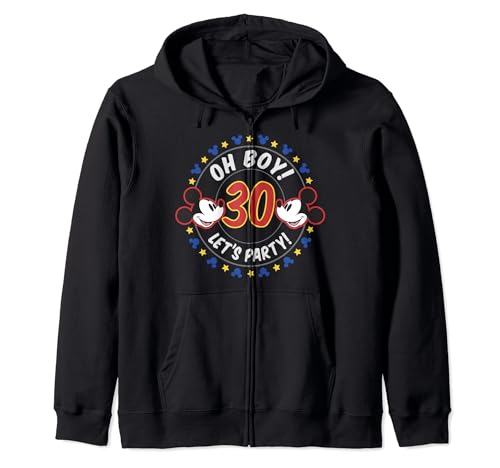 Disney Mickey And Friends Oh Boy Let's Party 30th Birthday Zip Hoodie