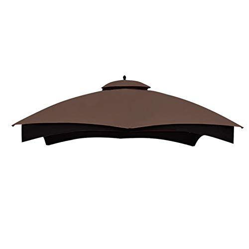 Eurmax USA High Performance Replacement Canopy Top for Lowe's Allen Roth Heavy Duty Gazebo Roof Gazebo Top with Air Vent 10X12 Gazebo Cover #GF-12S004B-1, Replacement Top Only（Brown）