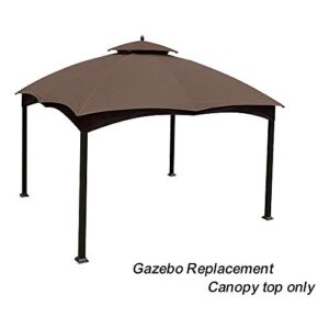 Eurmax USA High Performance Replacement Canopy Top for Lowe's Allen Roth Heavy Duty Gazebo Roof Gazebo Top with Air Vent 10X12 Gazebo Cover #GF-12S004B-1, Replacement Top Only（Brown）