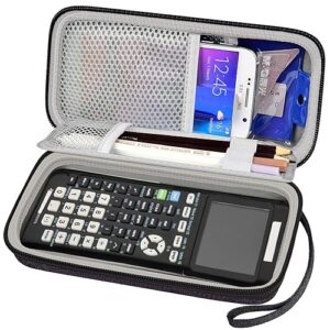 case compatible with texas instruments ti-84 plus ce/ti-84 plus/ti-83 plus/ti-30xs / ti-36pro graphing calculator, scientific calculators box for ruler, rubber, pencil and other- dark grey