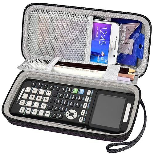 Case Compatible with Texas Instruments TI-84 Plus CE/TI-84 Plus/TI-83 Plus/TI-30XS / TI-36Pro Graphing Calculator, Scientific Calculators Box for Ruler, Rubber, Pencil and Other- Dark Grey